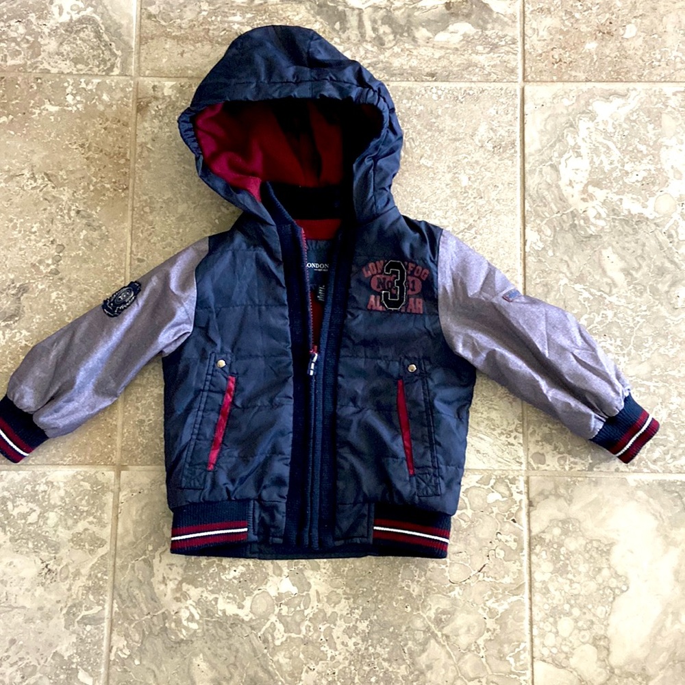 London Fog Boys Jacket Navy Grey size 2T